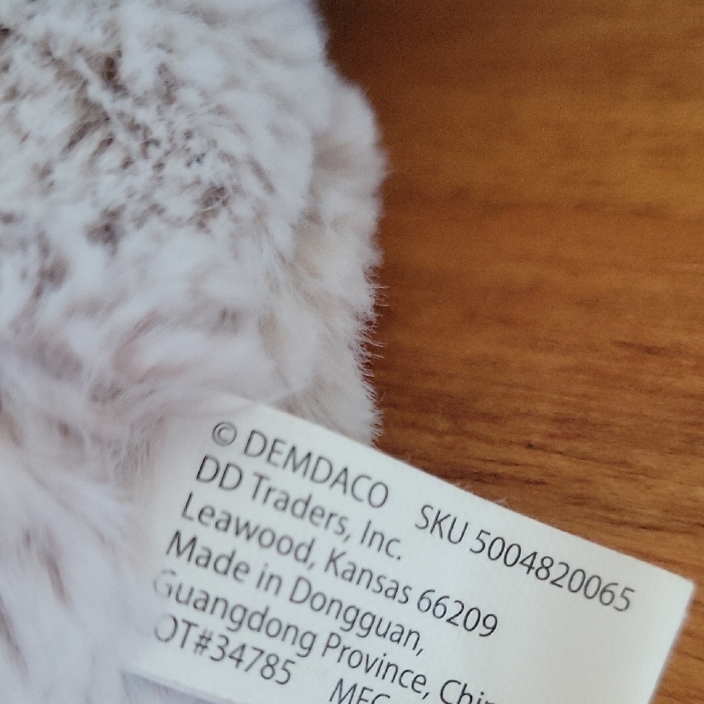 Demdaco Soft Lavender Plush with Cream Tag Accent - Picture 8 of 8